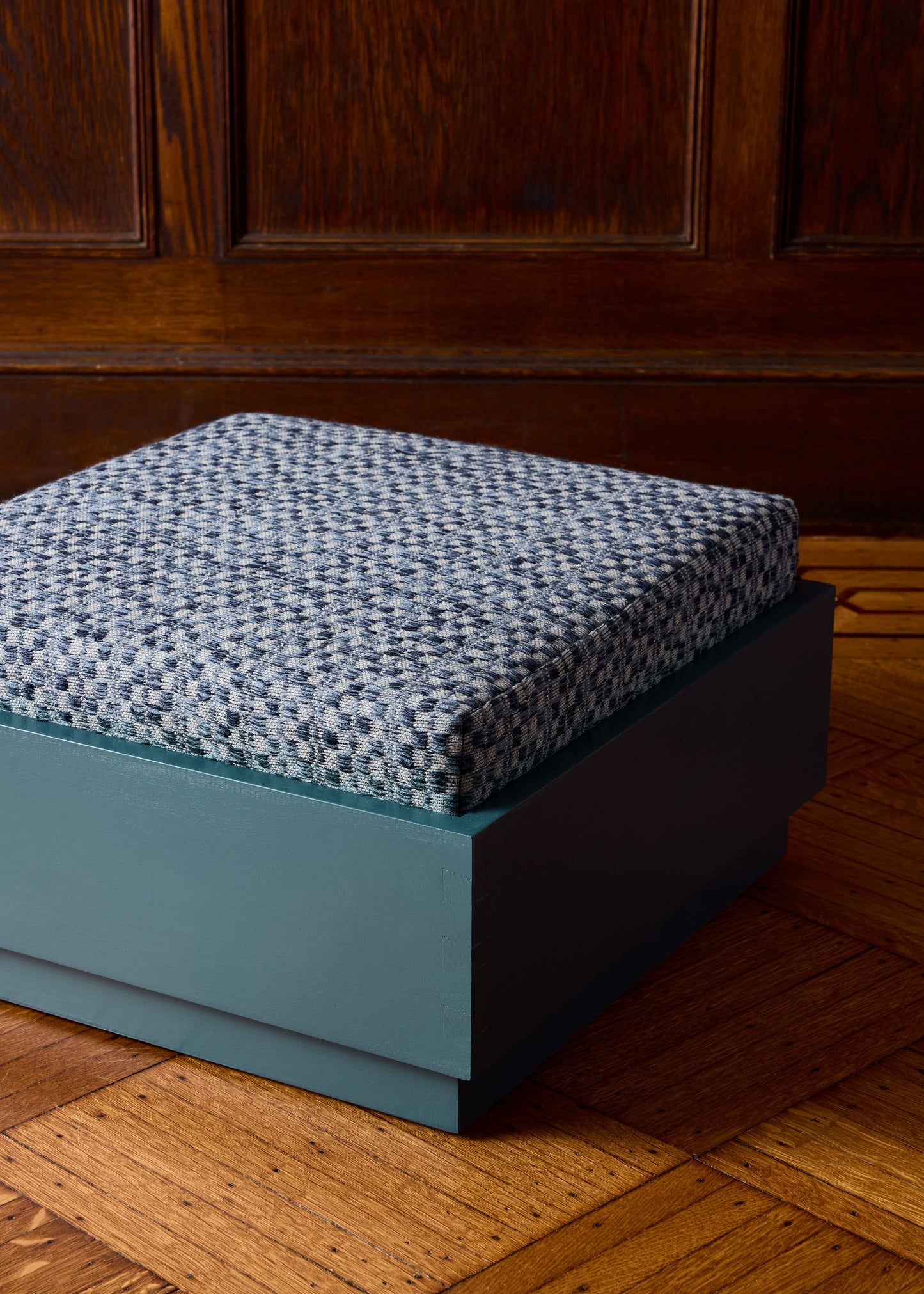 GRETE OTTOMAN - SAXON BLUE