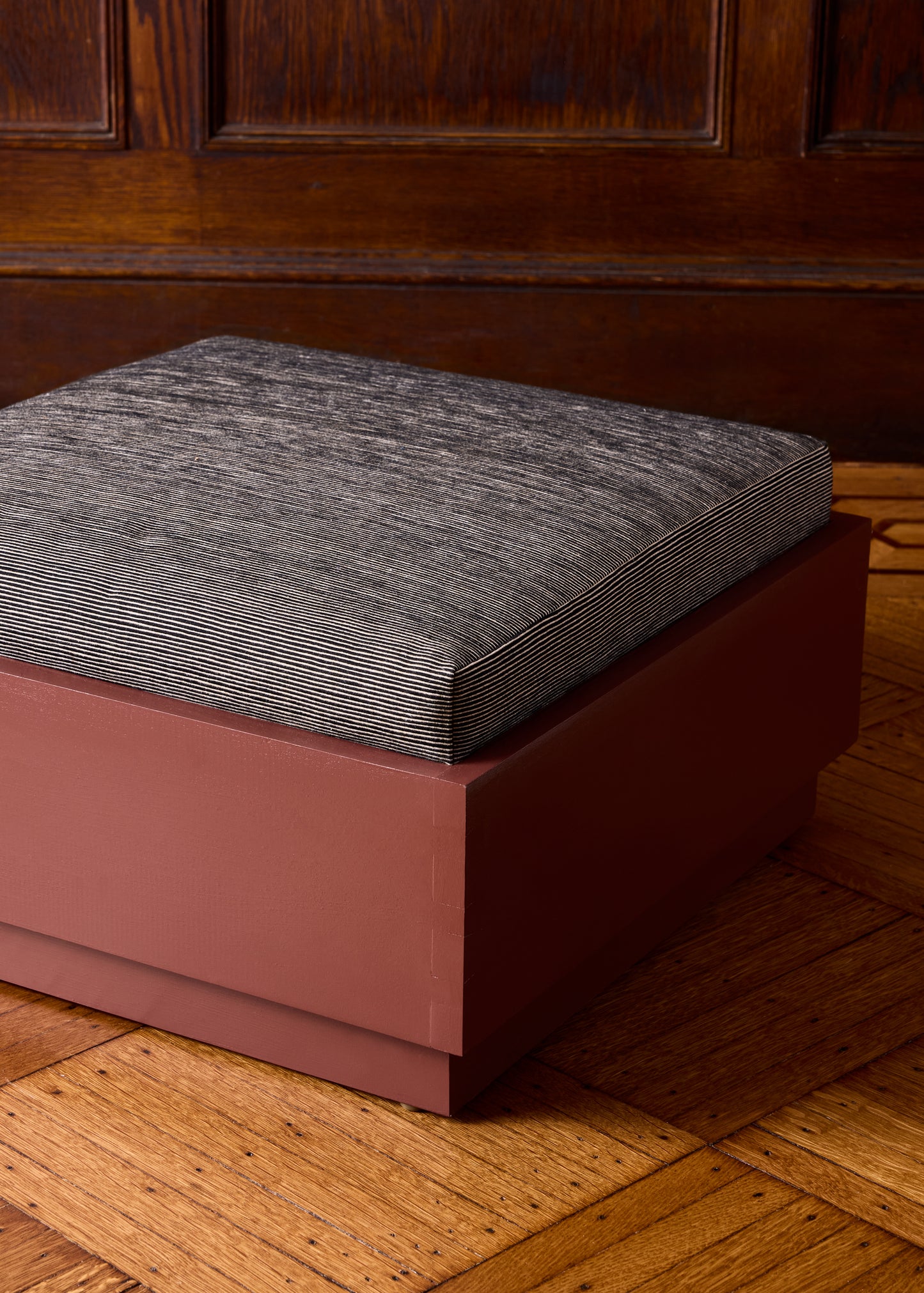 GRETE OTTOMAN - CARDINAL RED